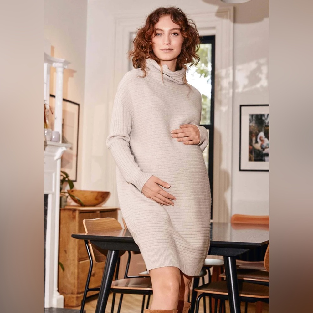 Hatch Maternity The Kendall Dress - Size 0 (Oat Melange)